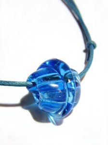 SALE - Aqua Roman Bead Pendant